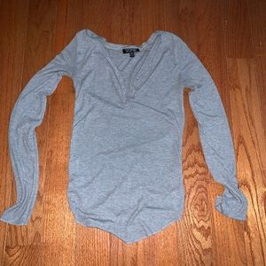 Topshop Grey Henley